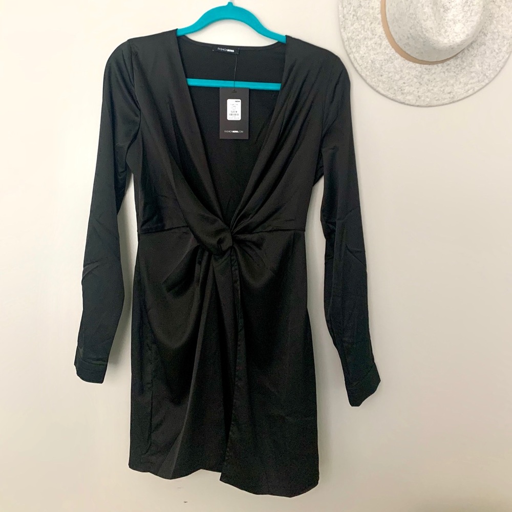 Fashion Nova Black Party Dress Size M